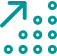 pictogramme d'une flèche montante au-dessus d’un ensemble de points, symbolisant une progression, une amélioration ou une hausse des résultats.