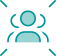 Pictogramme représentant une silhouette de personne encadrée par des repères, symbolisant le ciblage.